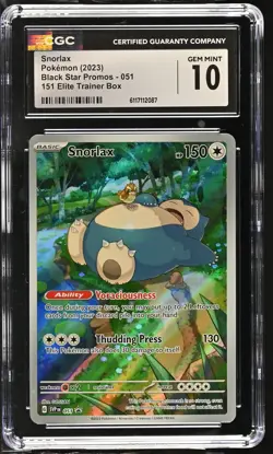 2023 Pokemon Black Star Promos Snorlax 151 Elite Trainer Box CGC 10 #051 - Image 1