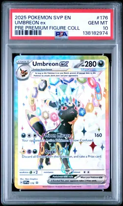 2025 POKEMON SVP PROMO PREMIUM FIGURE COLLECTION #176 UMBREON EX PSA 10 - Image 1