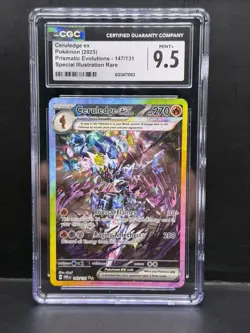004 2025 Pokemon SV Prismatic Evolutions PRE EN #147/131 Ceruledge ex Rare CGC 9 - Image 1