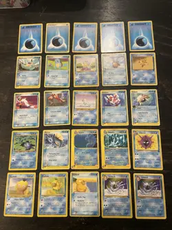 Pokemon TCG Psyduck, Squirtle, Golduck Lot Vintage Water Type 25 Cards Nintendo - Image 1