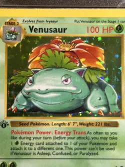 Venusaur Holo 1st Edition Shadowless 1999 Pokemon Base Set 15/102 PSA 8 Card - Image 3