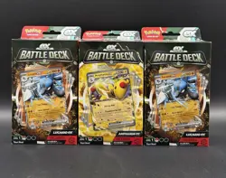Lot of (3) Pokemon TCG EX Battle Decks Lucario EX & Ampharos EX Factory Sealed - Image 1