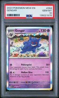 2023 POKEMON MEW EN-151 #094 GENGAR PSA 10 - Image 1