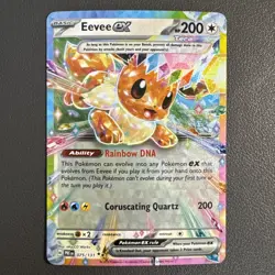 Pokemon TCG: 2025 Eevee ex 075/131-DOUBLE RARE HOLO-Prismatic Evolutions NM - Image 1