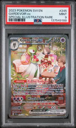 2023 POKEMON SCARLET & VIOLET SPECIAL ILLUSTRATION RARE #245 GARDEVOIR EX PSA 9 - Image 1