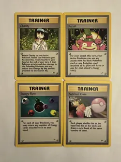 Pokemon Gym Heroes LOT of 24 Brock/Misty/Sabrina/Erika/Blaine & trainer NM to HP - Image 2