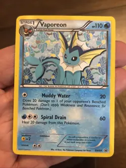 Pokemon TCG Vaporeon BW Black Star Promos BW89 Holo Promo Pokemon Foil Rare - Image 1