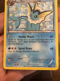 Pokemon TCG Vaporeon BW Black Star Promos BW89 Holo Promo Pokemon Foil Rare - Image 3