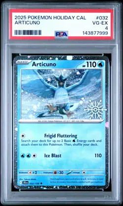 2025 POKEMON HOLIDAY CALENDAR #032 ARTICUNO PSA 4 - Image 1