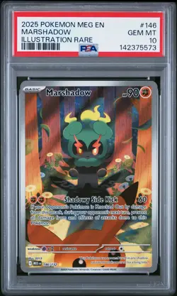 2025 POKEMON MEG EN-MEGA EVOLUTION ILLUSTRATION RARE #146 MARSHADOW PSA 10 - Image 1
