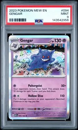 2023 POKEMON MEW EN-151 #094 GENGAR PSA 9 - Image 1