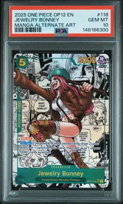 2025 ONE PIECE LEGACY OF THE MASTER MANGA ALT ART #118 JEWELRY BONNEY PSA 10 - Image 1