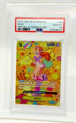 2024 One Piece OP09 Emperors in the New World #106 Nami Alternate Art PSA 10 EN - Image 1