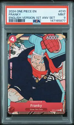 2024 ONE PIECE ENGLISH VERSION 1ST ANNIVERSARY SET #010 FRANKY PSA 9 - Image 1