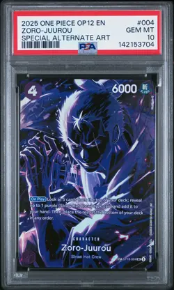 2025 ONE PIECE LEGACY OF THE MASTER SPECIAL ALT ART #004 ZORO-JUUROU PSA 10 - Image 1