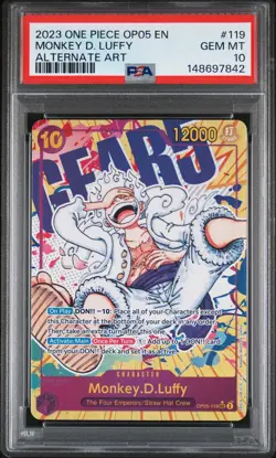 2023 ONE PIECE OP05-AWAKENING OF THE NEW ERA ALT ART #119 MONKEY D. LUFFY PSA 10 - Image 1