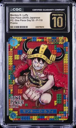 2025 ONE PIECE JPN PC: ONE PIECE DAY '25 PROMO MONKEY D. LUFFY CGC 10 PRISTINE - Image 1