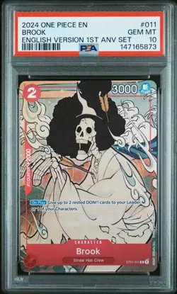 2024 ONE PIECE ENGLISH VERSION 1ST ANNIVERSARY SET #011 BROOK PSA 10 - Image 1