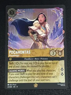 Disney Lorcana Winterspell Pocahontas - Peacekeeper Cold Foil 22/204 Legendary - Image 1