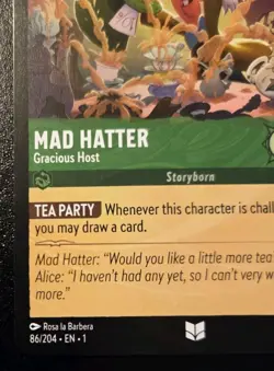 Mad Hatter - Gracious Host 86/204 Uncommon The First Chapter Disney Lorcana TCG - Image 4