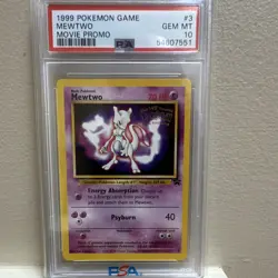 Pokemon Mewtwo Movie Promo Regular PSA 10 03/53 Wotc Promo 1999 Card - Image 1