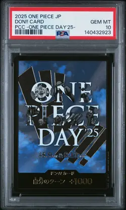 2025 ONE PIECE JPN PREMIUM CARD COLLECTION ONE PIECE DAY'25 DON!! CARD PSA 10 - Image 1