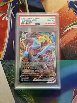 Pokemon Card SWSH Full Art Kyurem Vmax 049/196 Lost Origin FA PSA 10 GEM MINT - Image 1