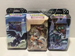 Pokemon Lot Of V Battle Decks Lycanroc Noivern Corviknight 3 Total 120 Cards - Image 1