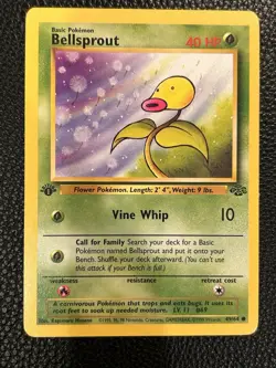 1st Edition Bellsprout 49/64 - Jungle - Near Mint - Vintage Pokemon Card - Image 1