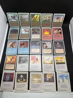 Vintage MTG Card Lot 25pc Magic The Gathering Revised White Border 90's #3 - Image 1