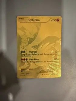 Pokemon TCG Reshiram 114/113 Legendary Treasures Gold Full Art Holo Card - Image 1