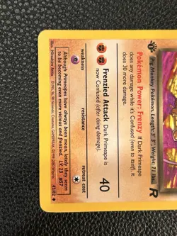 Dark Primeape 43/82 Team Rocket 1st First Edition Pokemon Card In NM Condition - Image 3