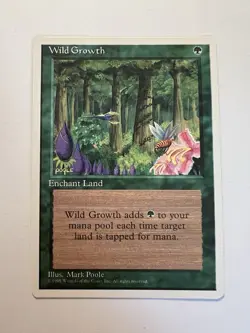 Wild Growth - MTG Core Set 4th Edition - NM - Image 1