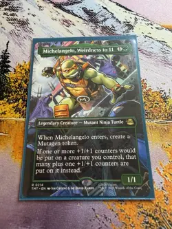 1x Michelangelo, Weirdness to 11 - Extended Art NM Eng MTG - MTG TMNT - Image 2