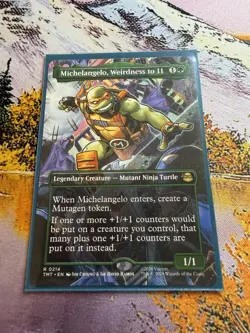 1x Michelangelo, Weirdness to 11 - Extended Art NM Eng MTG - MTG TMNT - Image 3