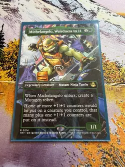 1x Michelangelo, Weirdness to 11 - Extended Art NM Eng MTG - MTG TMNT - Image 4