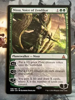 1x Nissa, Voice of Zendikar (138/198) Oath of the Gatewatch LP MTG Magic x1 MKE - Image 1
