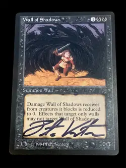 1994 MTG - Legends - WALL OF SHADOWS(AP) - Pete Venters Signed Artist Proof - NM - Image 2