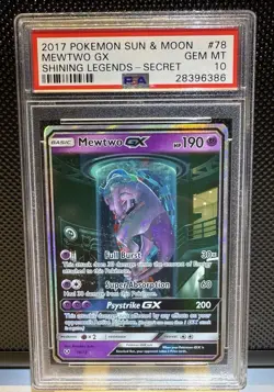 Pokemon Mewtwo GX 2017 Sun & Moon Shining Legends #78 - PSA 10 - 78/73 - Image 4