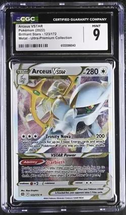 Arceus VSTAR *CGC 9* METAL *Brilliant Stars UPC* #123 *2022* Pokemon - Image 1