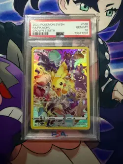 2023 Pokemon Crown Zenith PIKACHU FULL ART Secret 160/159 PSA 10 GEM MINT - Image 1