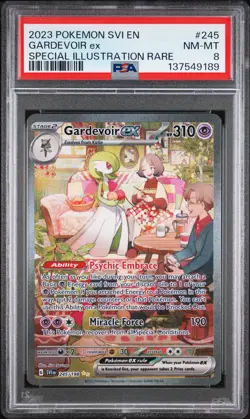 2023 POKEMON SCARLET & VIOLET SPECIAL ILLUSTRATION RARE #245 GARDEVOIR EX PSA 8 - Image 1