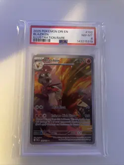PSA 8 2025 POKEMON DRI EN-DESTINED RIVALS ILLUSTRATION RARE #192 BLAZIKEN PSA 8 - Image 1