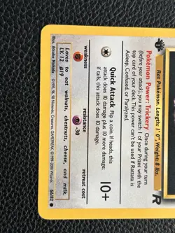 Pokemon TCG Rattata 66/82 1st Edition Team Rocket LP - Image 3