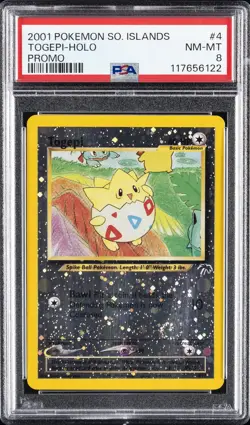 2001 POKEMON SOUTHERN ISLANDS PROMO #4 TOGEPI-HOLO PSA 8 - Image 1