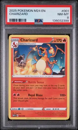 2025 POKEMON M24 EN-MCDONALD'S COLLECTION #001 CHARIZARD PSA 8 - Image 1