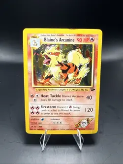 Pokemon Blaine's Arcanine 1/132 Gym Challenge Holo HP - Image 2