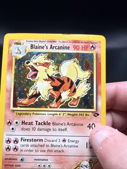 Pokemon Blaine's Arcanine 1/132 Gym Challenge Holo HP - Image 3
