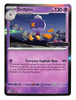 Drifblim SVP 135 Stellar Crown Stamp Black Star Promo Holo Pokemon Day - Image 1