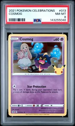 2021 POKEMON CELEBRATIONS #013 COSMOG PSA 8 - Image 1